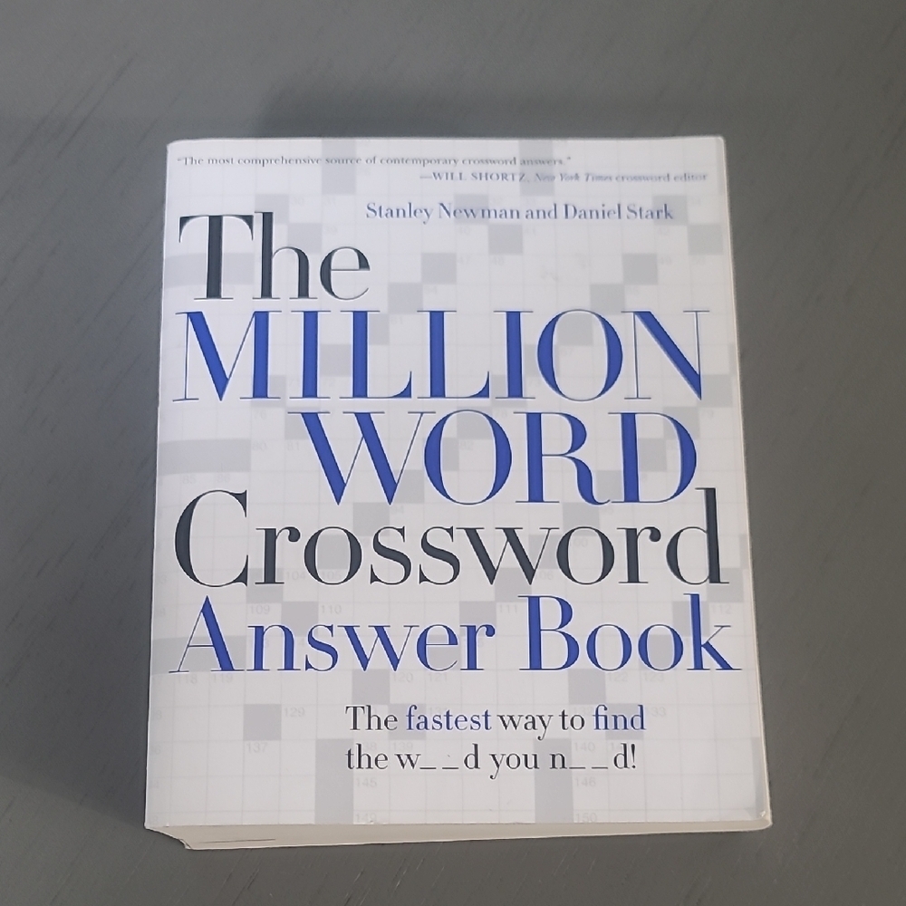 The Million Word Crossword Answer Book - White and Blue